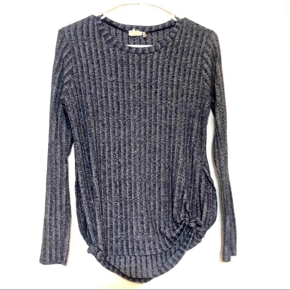 One Clothing Blue Striped Side Tie Women’s Shirt M